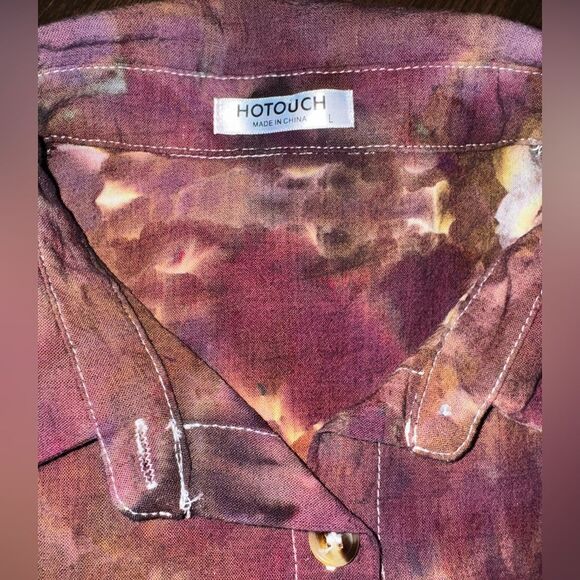 HOTOUCH COTTON BUTTON DOWN SHIRT SZ L - Picture 4 of 13
